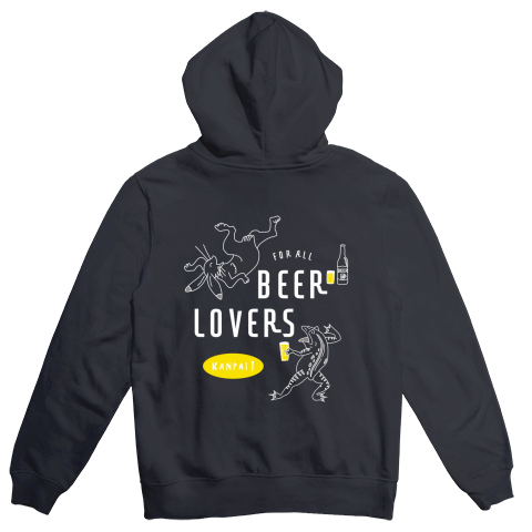 鳥獣戯画×BEER すべてのビール好きのために ジップアップライトパーカー(Tシャツトリニティ店)